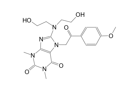 8-[bis(2-hydroxyethyl)amino]-7-[2-(4-methoxyphenyl)-2-oxoethyl]-1,3-dimethyl-3,7-dihydro-1H-purine-2,6-dione