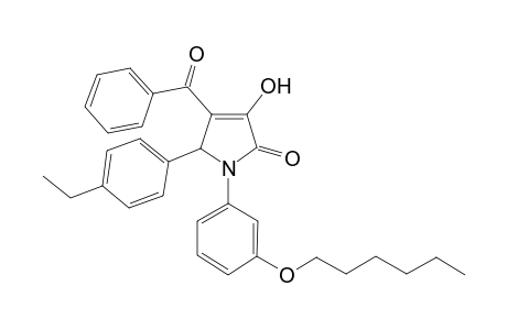 4-Benzoyl-5-(4-ethyl-phenyl)-1-(3-hexyloxy-phenyl)-3-hydroxy-1,5-dihydro-pyrrol-2-one