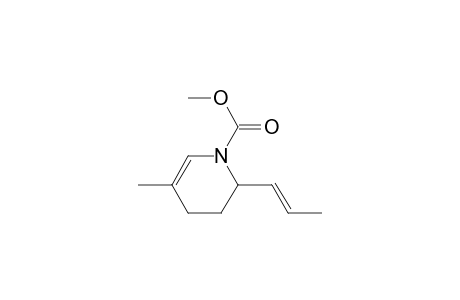 1(2H)-Pyridinecarboxylic acid, 3,4-dihydro-5-methyl-2-(1-propenyl)-, methyl ester, (E)-(.+-.)-