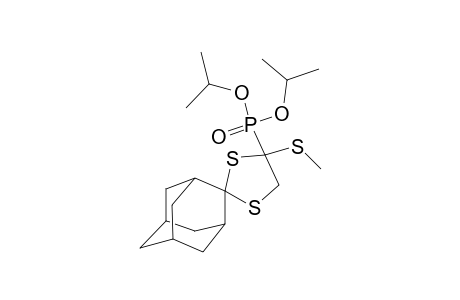 Diisopropyl 4-(methylsulfanyl)-spiro[1,3-dithiolane-2,2'-tricyclo[3.3.1(1,5).1(3,7)]decane]-4-phosphonate