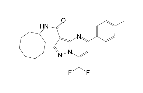 N-cyclooctyl-7-(difluoromethyl)-5-(4-methylphenyl)pyrazolo[1,5-a]pyrimidine-3-carboxamide