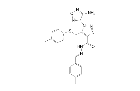 1-(4-amino-1,2,5-oxadiazol-3-yl)-N'-[(E)-(4-methylphenyl)methylidene]-5-{[(4-methylphenyl)sulfanyl]methyl}-1H-1,2,3-triazole-4-carbohydrazide