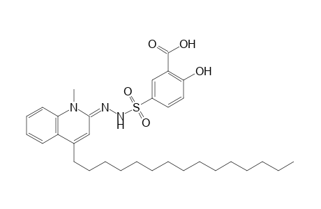 5-sulfosalicylic acid, 5-[(1-methyl-4-pentadecyl-2(1H)-quinolylidene)hydraide]