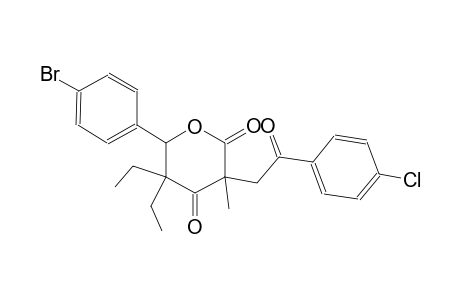 2H-pyran-2,4(3H)-dione, 6-(4-bromophenyl)-3-[2-(4-chlorophenyl)-2-oxoethyl]-5,5-diethyldihydro-3-methyl-
