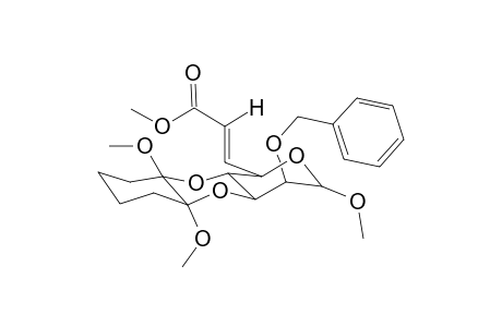 Methyl 2-O-benzyl-3,4-O-(1',2'-dimethoxycyclohexane-1',2'-diyl)-7-methoxycarbonyl-6,7-dideoxy-.alpha.,D-mannohept-6-enopyranoside