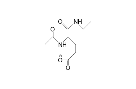 Acetyl-glutamic-N-ethylamide anion