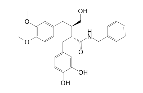 (2R,3R)-2-[(3,4-dihydroxyphenyl)methyl]-3-[(3,4-dimethoxyphenyl)methyl]-4-hydroxy-N-(phenylmethyl)butanamide