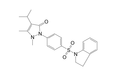 3H-Pyrazol-3-one, 2-[4-[(2,3-dihydro-1H-indol-1-yl)sulfonyl]phenyl]-1,2-dihydro-1,5-dimethyl-4-(1-methylethyl)-