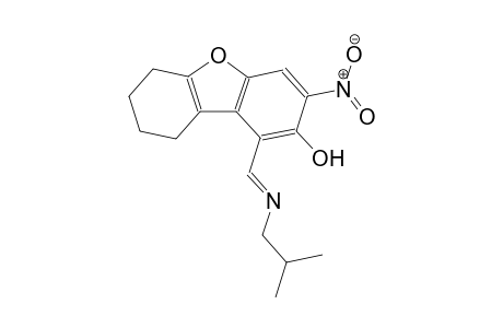 1-((E)-{[(E)-2-methylpropyl]imino}methyl)-3-nitro-6,7,8,9-tetrahydrodibenzo[b,d]furan-2-ol