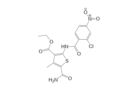 ethyl 5-(aminocarbonyl)-2-[(2-chloro-4-nitrobenzoyl)amino]-4-methyl-3-thiophenecarboxylate