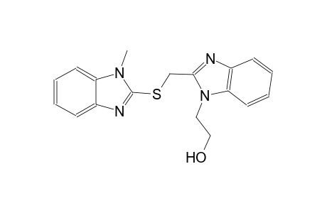1H-benzimidazole-1-ethanol, 2-[[(1-methyl-1H-benzimidazol-2-yl)thio]methyl]-