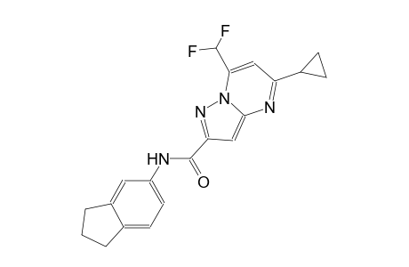 5-cyclopropyl-7-(difluoromethyl)-N-(2,3-dihydro-1H-inden-5-yl)pyrazolo[1,5-a]pyrimidine-2-carboxamide