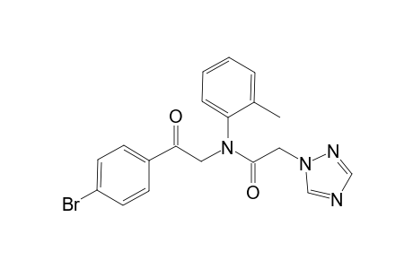 N-(2-(4-bromophenyl)-2-oxoethyl)-N-(o-tolyl)-2-(1H-1,2,4-triazol-1-yl)acetamide
