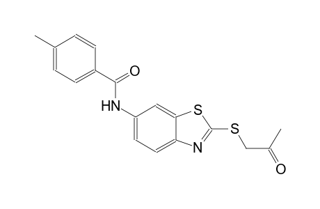 4-methyl-N-{2-[(2-oxopropyl)sulfanyl]-1,3-benzothiazol-6-yl}benzamide