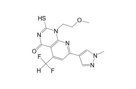 pyrido[2,3-d]pyrimidin-4(1H)-one, 5-(difluoromethyl)-2-mercapto-1-(2-methoxyethyl)-7-(1-methyl-1H-pyrazol-4-yl)-