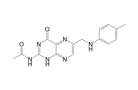 Acetamide, N-[1,4-dihydro-6-[[(4-methylphenyl)amino]methyl]-4-oxo-2-pteridinyl]-