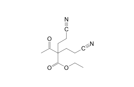 2,2-bis(2-cyanoethyl)acetoacetic acid, ethyl ester