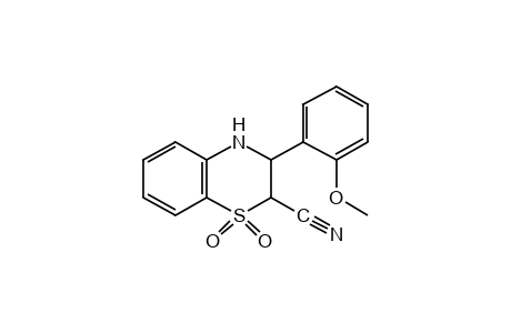 3,4-DIHYDRO-3-(o-METHOXYPHENYL)-2H-1,4-BENZOTHIAZINE-2-CARBONITRILE, 1,1-DIOXIDE