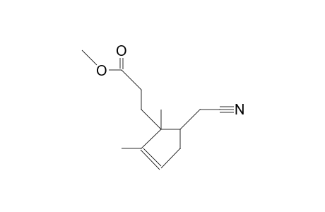 1a-(2-Methoxycarbonyl-ethyl)-2b-cyanomethyl-1b,5-dimethyl-4-cyclopentene