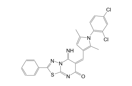 (6E)-6-{[1-(2,4-dichlorophenyl)-2,5-dimethyl-1H-pyrrol-3-yl]methylene}-5-imino-2-phenyl-5,6-dihydro-7H-[1,3,4]thiadiazolo[3,2-a]pyrimidin-7-one