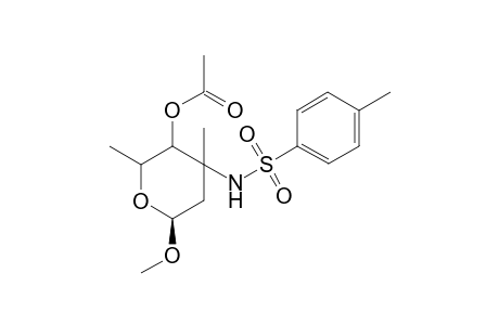 .beta.-DL-xylo-Hexopyranoside, methyl 2,3,6-trideoxy-3-C-methyl-3-[[(4-methylphenyl)sulfonyl]amino]-, 4-acetate