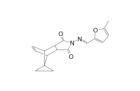 (3aR,4R,7S,7aS)-2-((E)-((5-methylfuran-2-yl)methylene)amino)-3a,4,7,7a-tetrahydro-1H-spiro[4,7-methanoisoindole-8,1'-cyclopropane]-1,3(2H)-dione