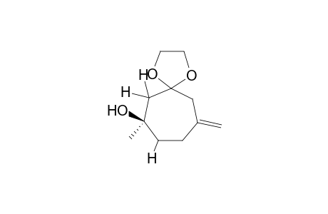 4-Hydroxy-5-methylenecyclooctan-3-one, Ethylene Acetal