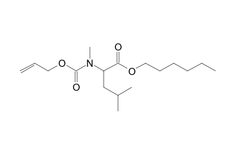 L-Leucine, N-allyloxycarbonyl-N-methyl-, hexyl ester