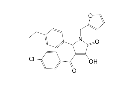 4-(4-chlorobenzoyl)-5-(4-ethylphenyl)-1-(2-furylmethyl)-3-hydroxy-1,5-dihydro-2H-pyrrol-2-one