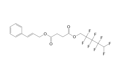 Succinic acid, 2,2,3,3,4,4,5,5-octafluoropentyl 3-phenylprop-2-en-1-yl ester