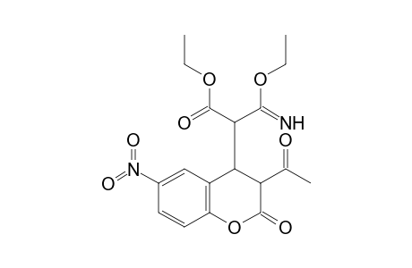 3-Acetyl-4-[2'-ethoxy-1'-(ethoxycarbonyl)-2'-iminoethyl]-6-nitrochroman-2-one