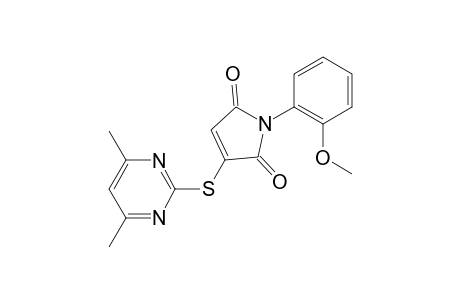 1H-Pyrrole-2,5-dione, 3-[(4,6-dimethyl-2-pyrimidinyl)thio]-1-(2-methoxyphenyl)-