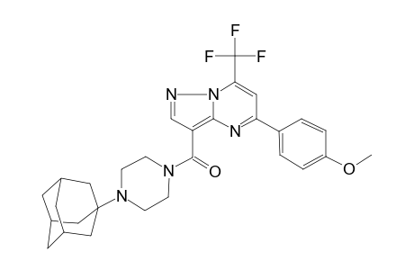 Pyrazolo[1,5-a]pyrimidine, 5-(4-methoxyphenyl)-3-[(4-tricyclo[3.3.1.1(3,7)]dec-1-yl-1-piperazinyl)carbonyl]-7-(trifluoromethyl)-