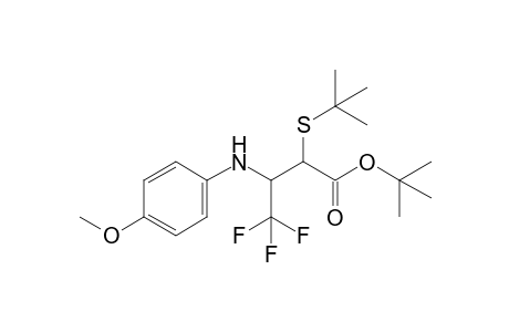 syn-tert-Butyl 3-[N-(4-Methoxyphenyl)amino]-2-tert-butylthio-4,4,4-trifluorobutanoate