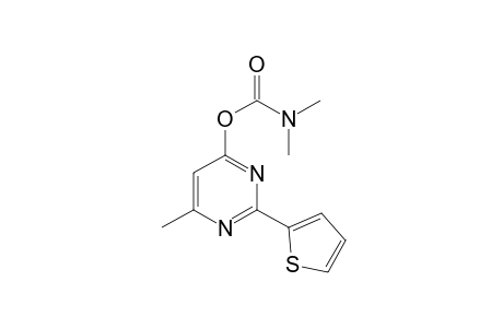 6-methyl-2-(2-thienyl)-4-pyrimidinol, dimethylcarbamate (ester)
