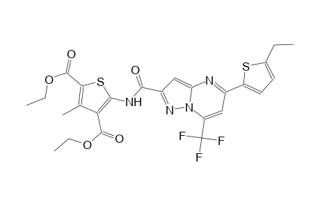 diethyl 5-({[5-(5-ethyl-2-thienyl)-7-(trifluoromethyl)pyrazolo[1,5-a]pyrimidin-2-yl]carbonyl}amino)-3-methyl-2,4-thiophenedicarboxylate