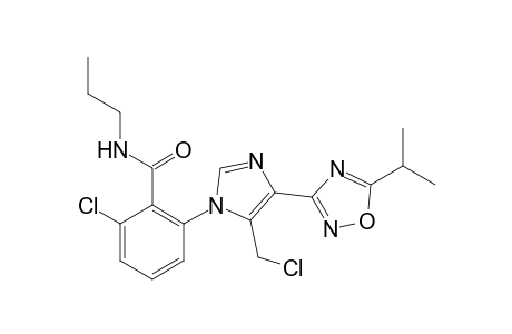 Benzamide, 2-chloro-6-[5-(chloromethyl)-4-[5-(1-methylethyl)-1,2,4-oxadiazol-3-yl]-1H-imidazol-1-yl]-N-propyl-