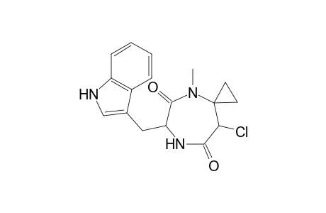 6'-Chlorohexahydro-2'-[(indol-3'-yl)methyl]-4'-methyl-spiro(cyclopropane-1,5'-(1H)-[1,4]-diazepine-3',7'-dione