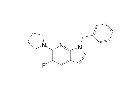 1-(benzyl)-5-fluoro-6-pyrrolidin-1-yl-pyrrolo[2,3-b]pyridine