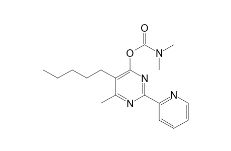 6-methyl-5-pentyl-2-(2-pyridyl)-4-pyrimidinol, dimethylcarbamate (ester)