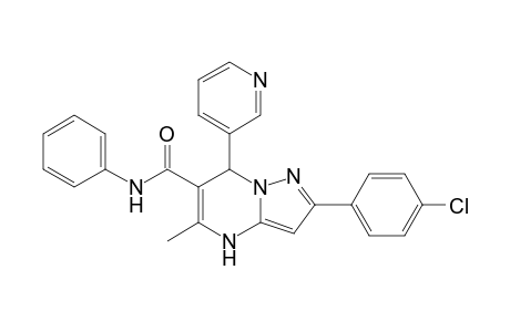 2-(4-Chlorophenyl)-5-methyl-N-phenyl-7-pyridin-3-yl-4,7-dihydropyrazolo[1,5-a]pyrimidine-6-carboxamide