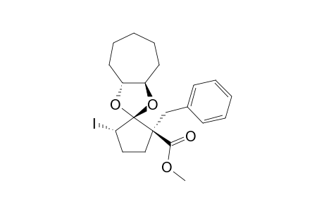 METHYL-(1R,3S)-1-BENZYL-2,2-[(1'R,2'R)-CYCLOHEPTANE-1',2'-DIOXY]-3-IODO-1-CYCLOPENTANECARBOXYLATE
