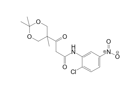 1,3-Dioxane-5-propanamide, N-(2-chloro-5-nitrophenyl)-2,2,5-trimethyl-.beta.-oxo-