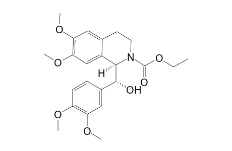 (1R)-2-ethoxycarbonyl-6,7-dimethoxy-1-(R)-(3',4-dimethoxyphenyl)-methanol-1,2,3,4-tetrahydroisoquinoline