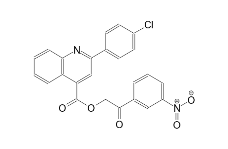 4-quinolinecarboxylic acid, 2-(4-chlorophenyl)-, 2-(3-nitrophenyl)-2-oxoethyl ester