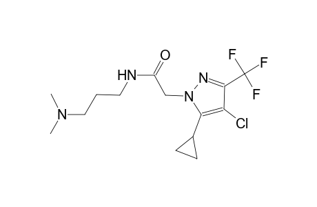 2-[4-chloro-5-cyclopropyl-3-(trifluoromethyl)-1H-pyrazol-1-yl]-N-[3-(dimethylamino)propyl]acetamide