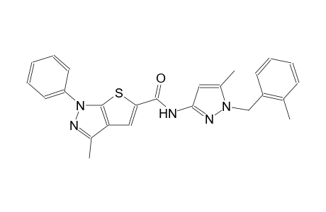 1H-thieno[2,3-c]pyrazole-5-carboxamide, 3-methyl-N-[5-methyl-1-[(2-methylphenyl)methyl]-1H-pyrazol-3-yl]-1-phenyl-