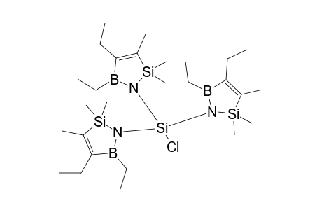 Chlorosilyl(N,N,N)-tris[4,5-diethyl-2,5-dihydro-2,2,3-trimethyl-1,2,5-azasilaborolyl]