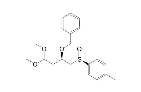 (R3,Rs)-3-Benzyloxy-4-(p-tolylsulfinyl)butanal dimethyl acetal