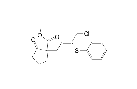 2-Carbomethoxy-2-(4-chloro-3-(phenylthio)-(Z)-2-butenyl)-1-cyclopentanone